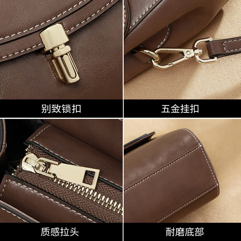 Cross-body Women's Bag Luxury Designer Leather Bag  High-end Fashion Versatile Crossbody Bag
