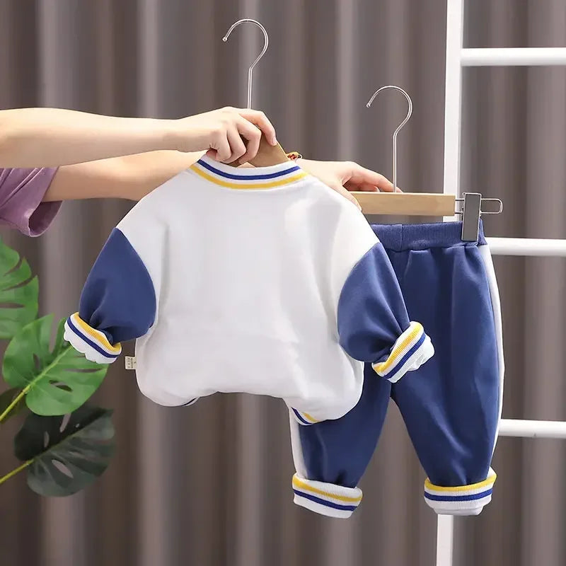 New Spring Autumn Children Boys Clothes Kids Clothing Suit Jacket Coat Pants Infant Cotton Tracksuits
