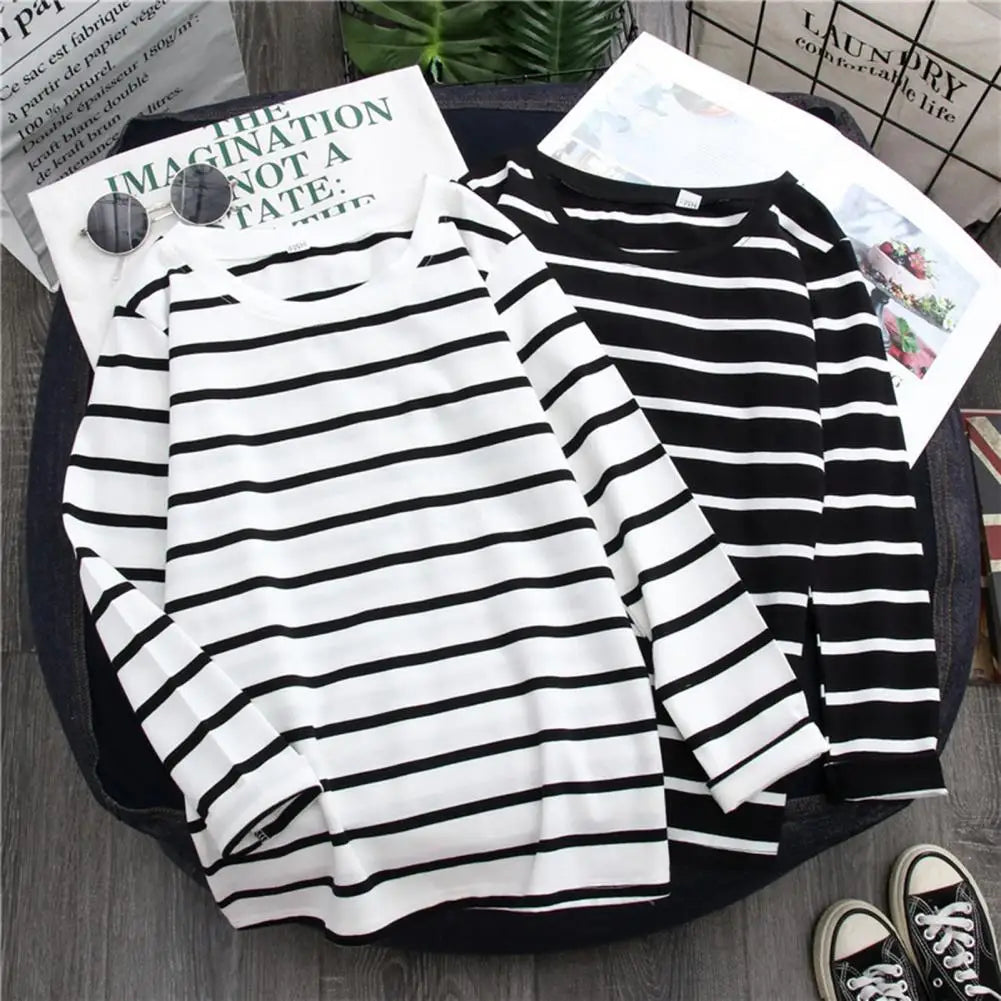 Women Blouse Popular Versatile Long Sleeves Streetwear Bottoming Shirt Autumn T-shirt