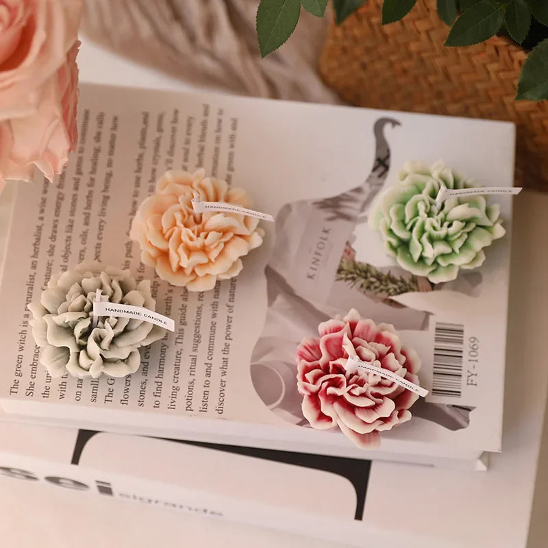 Carnation 3DFlower Candle Home Decoration Wedding Bar Party Souvenirs Aromatherapy Candle Room Decor Ornament Gifts