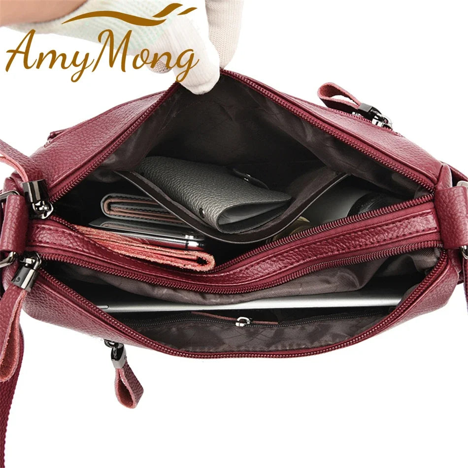 Genuine Brand Leather Sac Luxury Handbags Purse Women Bags Designer Shoulder Crossbody  Bags Female  Waterproof Bag luxury elegant