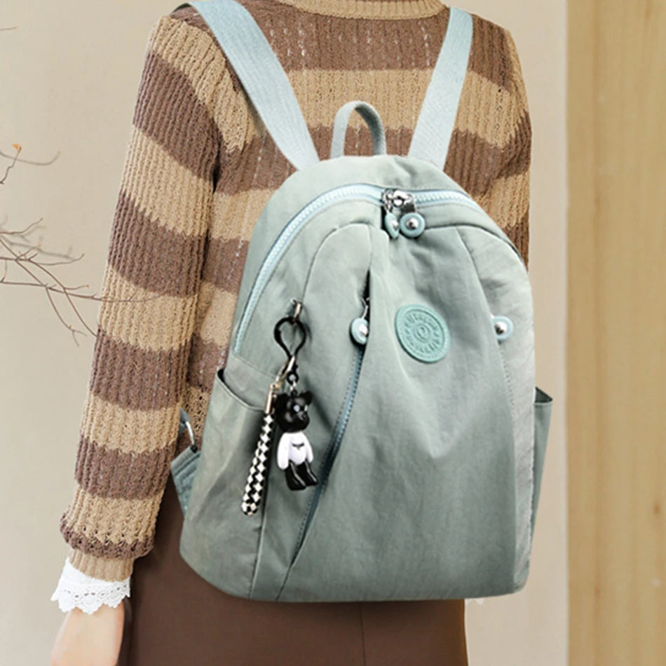 Fashion Solid Design Large Capacity Backpacks for School Teenagers Girls High-quality Waterproof Backpack Travel Bag pack