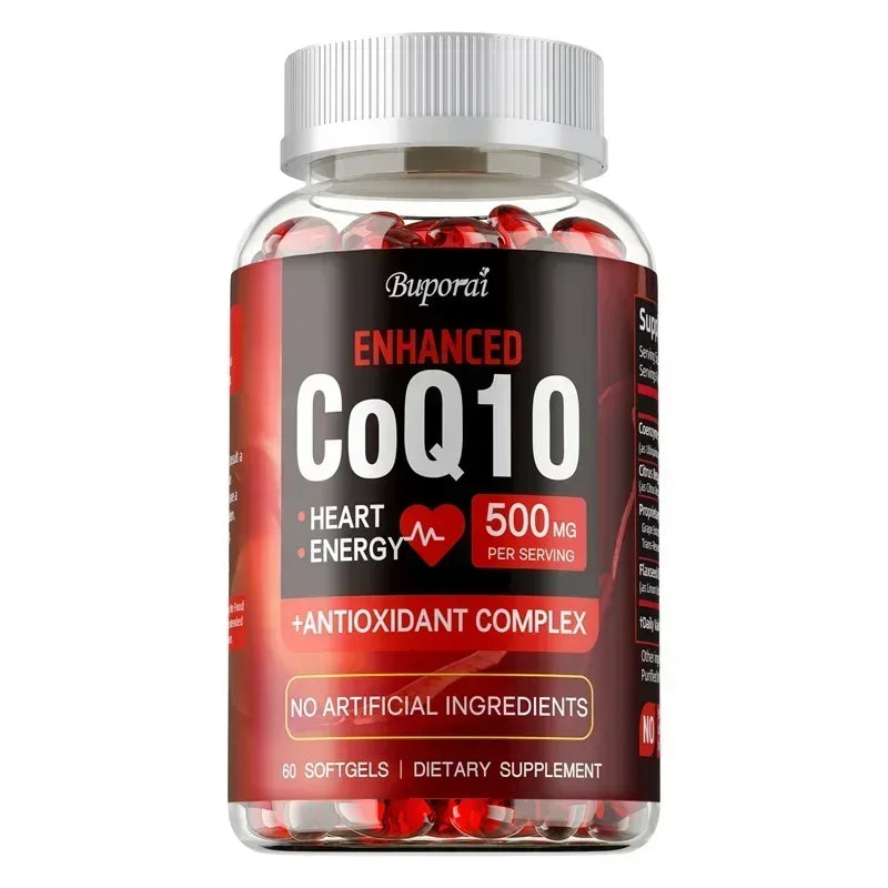 CoQ10 Supplement - Supports Heart and Cardiovascular Health, Anti-Aging, Energy Supplement, Gluten-Free, Non-GMO