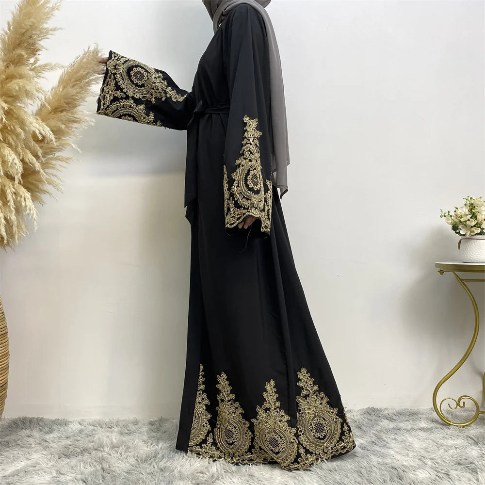 Modest Abaya Ramadan Femme Musulmane Embroidery Kimono Kaftan Islamic Clothing Muslim For Women Cardigan Caftan Robe