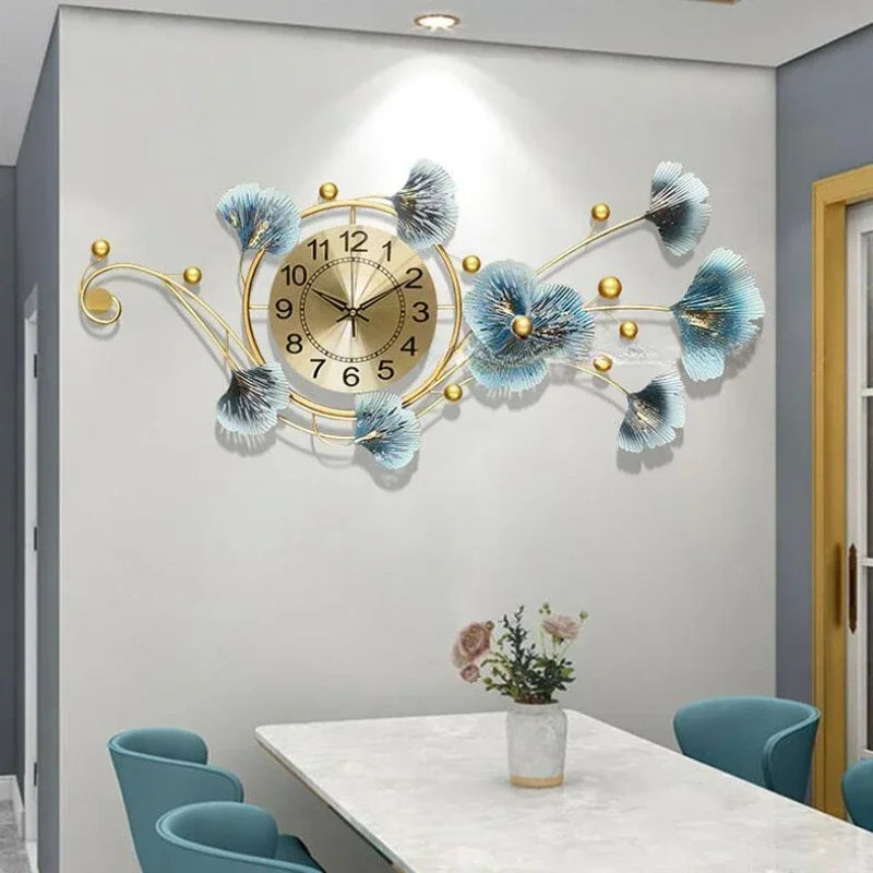 Luxury Wall Clock Modern Design Large Wall Art Living Room Decoration Metal Clocks Home Decor Digital Mute Watch Reloj De Pared