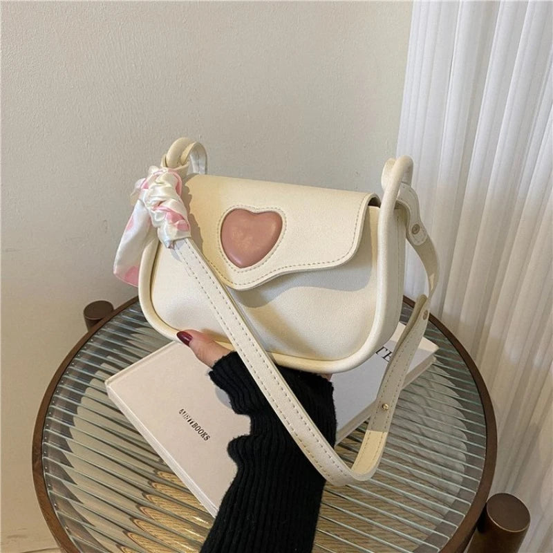 Women Fashionable Crossbody Small Square Bag Female Versatile PU Leather Phone Pouch Personality Niche Shoulder Underarm Bags