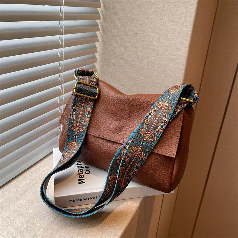 Leather Tote Crossbody Bag for Women Female Simple Shoulder Side Bag Quality Female Handbags and Purses