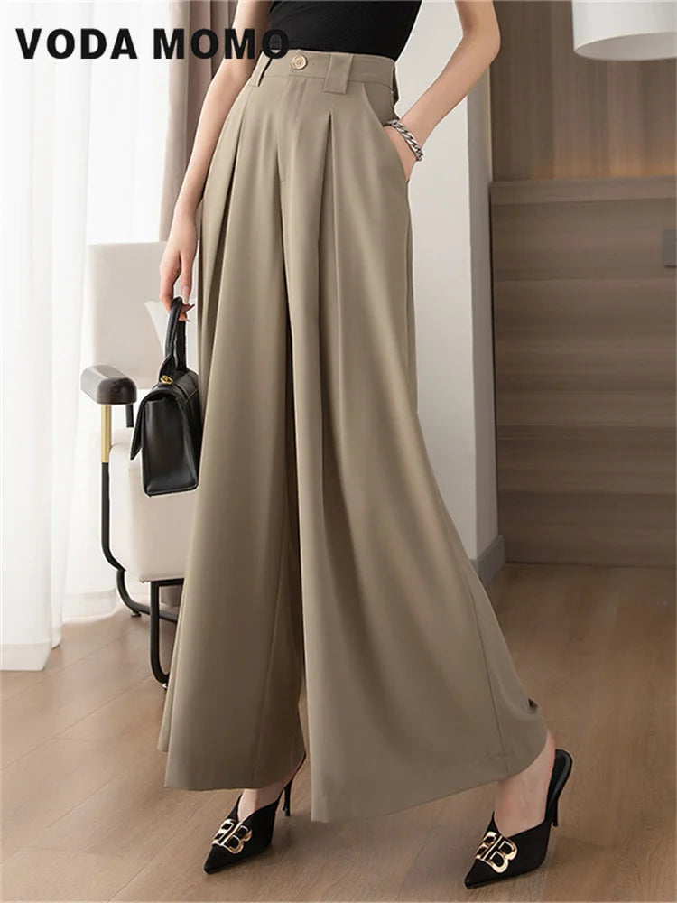 Leisure All-match Temperament  Fashion ,Trousers wide Leg Pants Women Loose