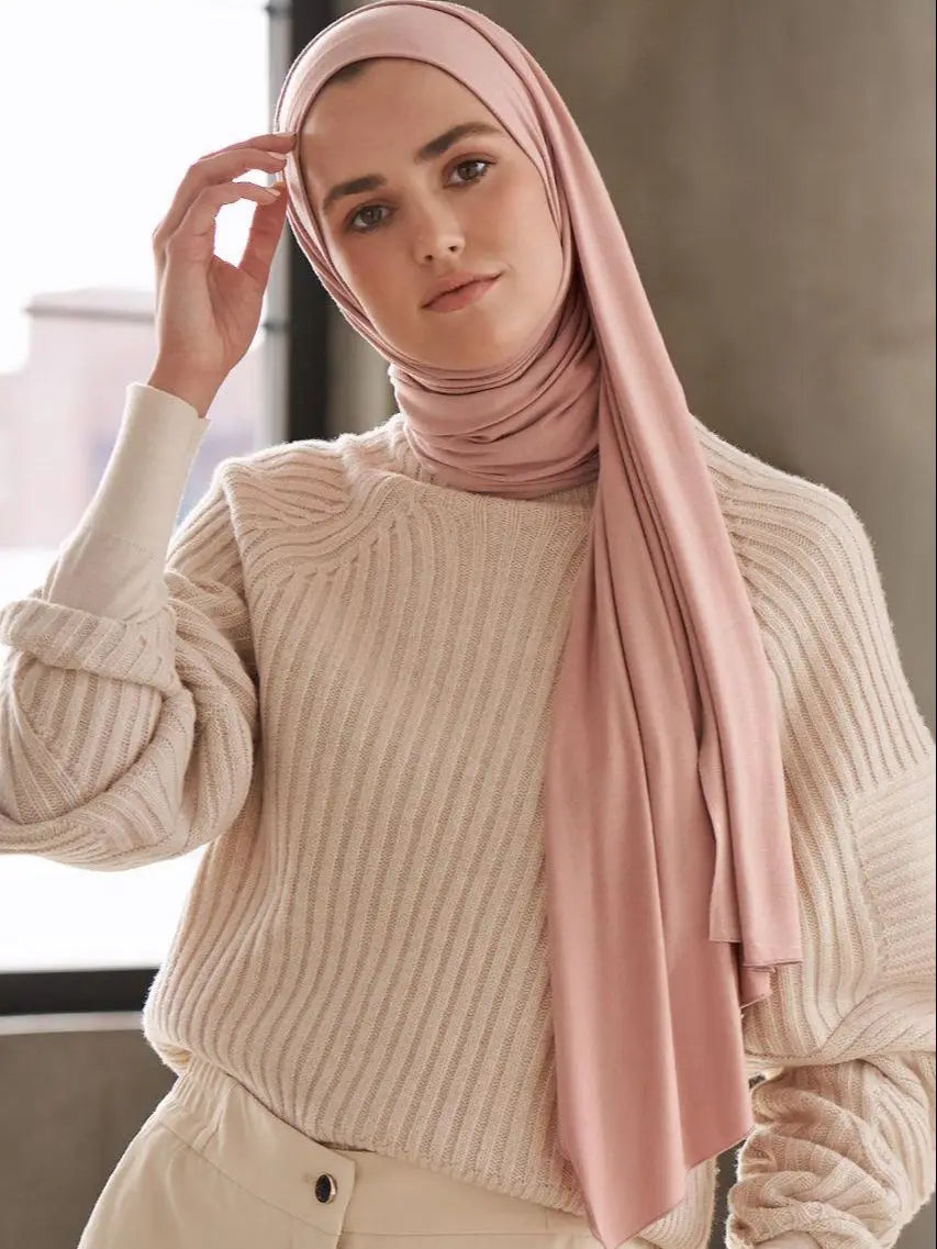 Cotton Jersey Hijab Scarf For Muslim Women Shawl Stretchy Easy Plain Hijabs Scarves Headscarf African Woman Turban Ramadan
