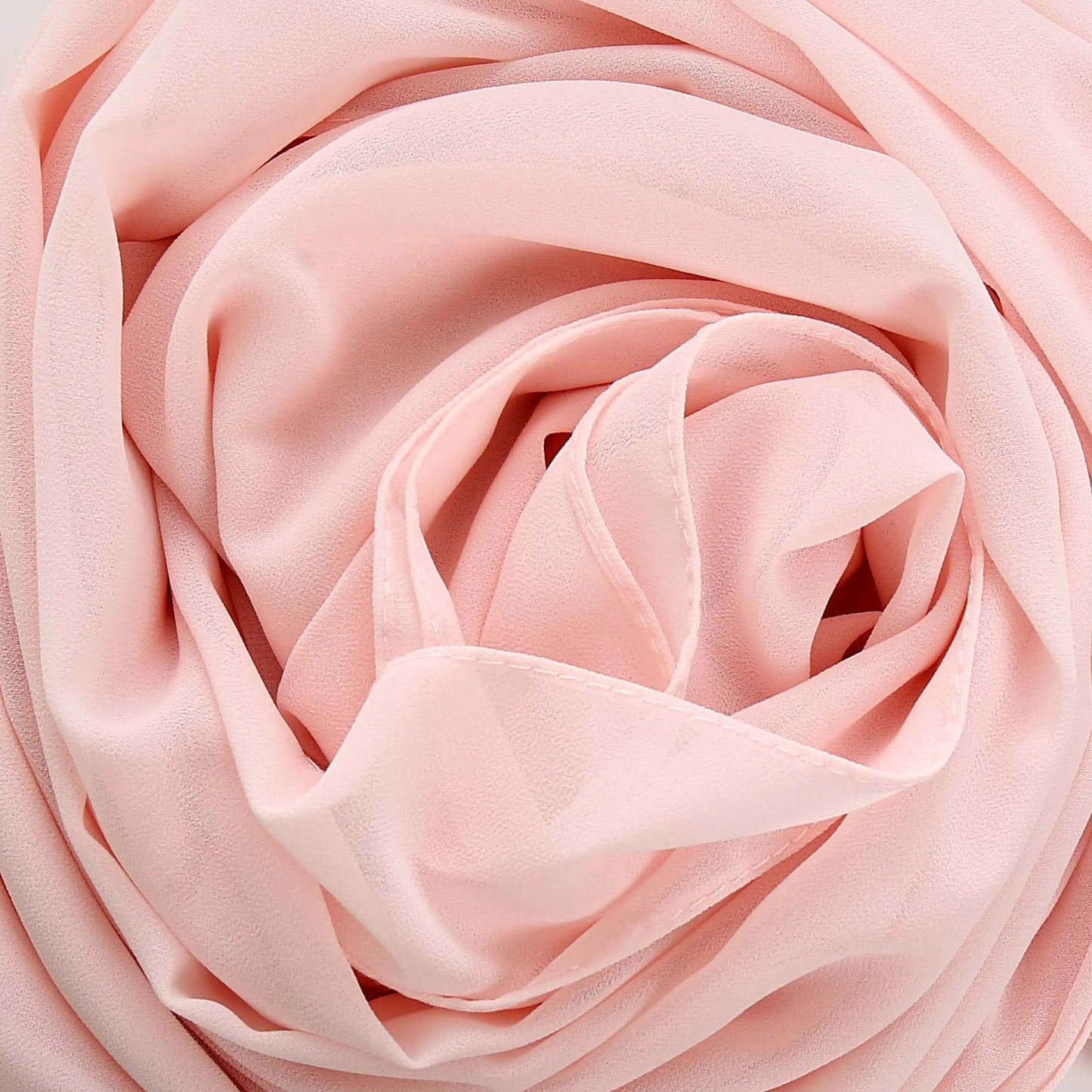 Chiffon Hijab Scarf Long Muslim Shawls Stitch Plain Headscarf High Quality Premium Turban Heavy Malaysian Hijabs