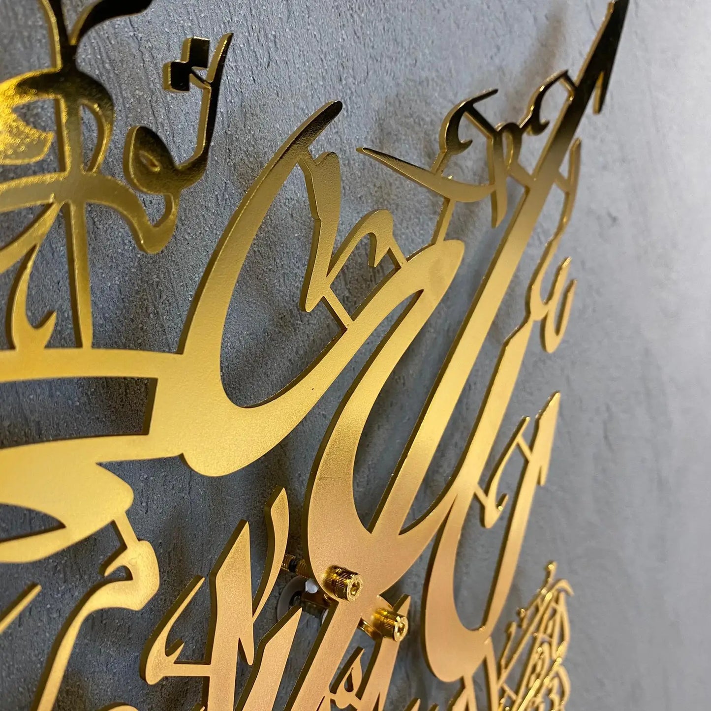 Islamic Wall Art Metal Ayatul Kursi Decoration Gold Silver Frame Home Office Decor Arabic Calligraphy Muslim Gift Ramadan Eid
