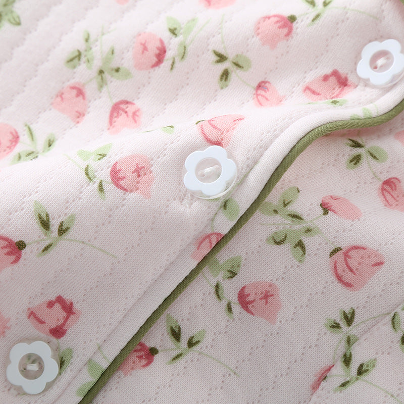 Women's Fashionable Warm Lapel Homewear Pajamas Suit